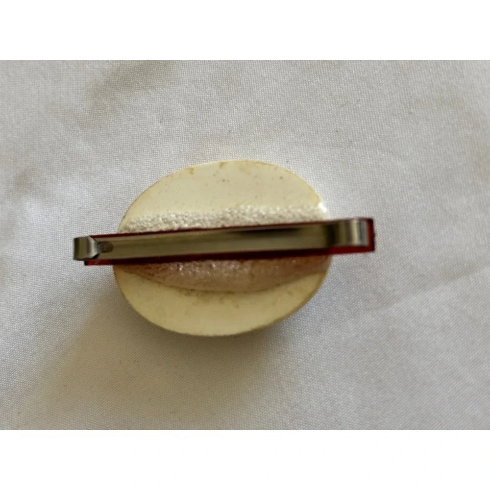 Vintage 1960s Mid Century Floral Oval Retro Hair Clip Barrette Lot 3 Cottagecore